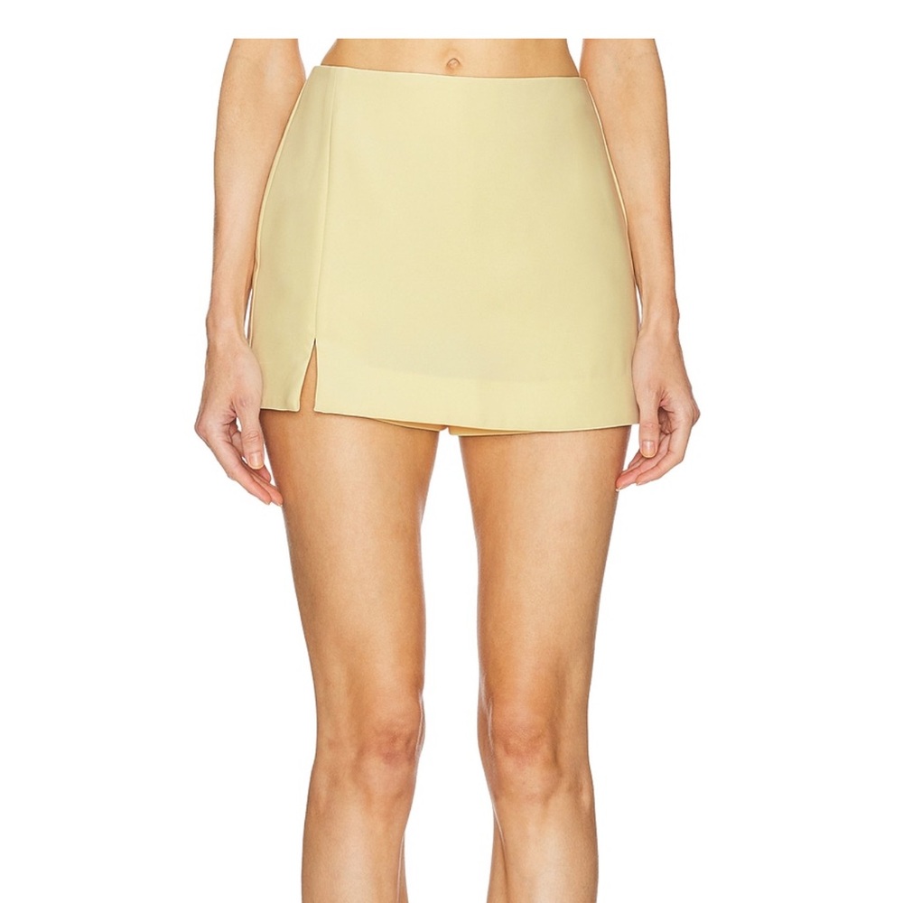 Women's Yellow High Waist Lemon Skort